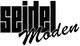Schwarzes Logo mit dem Text "seidel Moden" in stilisierter Schrift auf weißem Hintergrund.