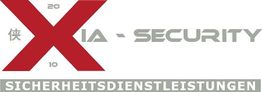 Logo von XIA-Security mit rotem X und grauem Text "Sicherheitsdienstleistungen".