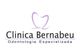 Logotipo de "Clínica Bernabeu" con un diente estilizado y texto: Odontología Especializada.