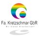 Logo der Firma Kretzschmar GbR mit buntem Kreis und Slogan "Wir bieten Alternativen!".