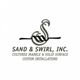 Logo of Sand & Swirl, Inc. with stylized "S" and text for cultured marble installations.