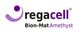 Logo von Regacell Bion-Mat Amethyst in lila und schwarz.