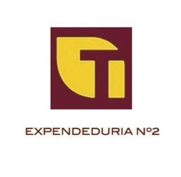 Logo con las letras "GT" en amarillo, texto "EXPENDEDURÍA N°2" en marrón.