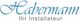 Logo mit Schriftzug "Habermann Ihr Installateur" in blauer und grauer Schrift.