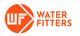 Logo con scritta "Water Fitters" in arancione vicino a cerchio con lettere "WF".