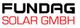 Logo mit Schriftzug "FUNDAG SOLAR GMBH", oberes Wort in Schwarz, unteres in Rot.