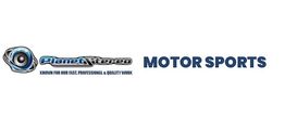 Planet Stereo and MOTOR SPORTS logos, with a speaker graphic and quality work slogan.
