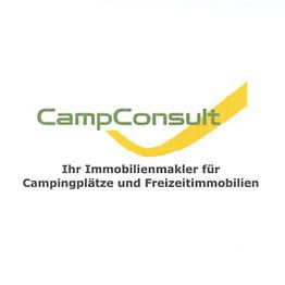 Logo von CampConsult, Immobilienmakler für Campingplätze und Freizeitimmobilien.