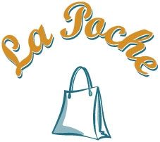 Logo mit Schriftzug "La Poche" in Orange und einer stilisierten Tasche darunter.