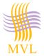 Ein Logo mit geschwungenen Linien in Gelb und Lila, darunter die Buchstaben "MVL".