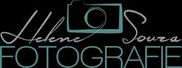 Logo mit Kamera-Symbol und Text "Helene Souza Fotografie" auf schwarzem Hintergrund.