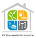 Logo: KS Hausmeisterservice; Werkzeuge und Hausarbeiten-Symbole im Hausumriss.