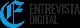 Logo de "Entrevista Digital" con letras negras y símbolo azul a la izquierda.
