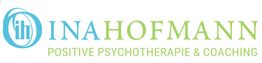 Logo von Ina Hofmann, Positive Psychotherapie & Coaching, in grün und blau.