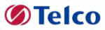 Logo mit blauem Text "Telco" und einem rot-weißen grafischen Symbol links daneben.