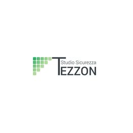 Logo di Studio Sicurezza Tezzon, con quadrati verdi e testo nero su sfondo bianco.
