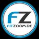 Logo mit den Buchstaben FZ und der Aufschrift "fitzoom.de" in blau und schwarz auf weißem Hintergrund.