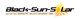 Logo mit "Black-Sun-Solar" und Website, gelbes Sonnenmotiv rechts im Bild.