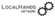 Logo mit Schriftzug "LocalHands Network" und zwei Zahnradgrafiken rechts.