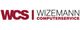 Logo mit Text: "WCS Wizemann Computerservice" in Rot und Schwarz.