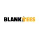"Logo displaying the text 'BLANK TEES' with a yellow T-shirt replacing the letter 'T' in 'TEES'."