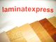 Laminatproben in verschiedenen Holztönen unter dem Schriftzug "laminatexpress".