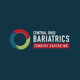 Central Ohio Bariatrics logo with “Timothy Custer MD” text and colorful circular graphic.