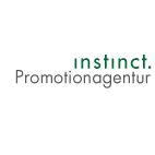 Logo mit Text "instinct. Promotionagentur" auf weißem Hintergrund.