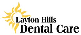 Layton Hills Dental Care logo with a stylized sun design.