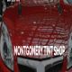 Red sports car with "Montgomery Tint Shop" text overlay.