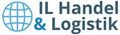 Logo mit Weltkugel und Text "IL Handel & Logistik" in Blau.