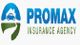 Logo of Promax Insurance Agency with a house and car icon above a green shield.
