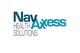 Logo of NavAxess Health Solutions in blue and gray text.