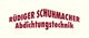 Roter Schriftzug: "RÜDIGER SCHUHMACHER Abdichtungstechnik" auf hellem Hintergrund.