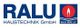 RALU Haustechnik GmbH-Logo mit Flamme und Schriftzug: "Wasser Wärme Luft".