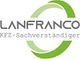 Logo von Lanfranco KFZ-Sachverständiger in Grau und Grün mit Kreis-Design.