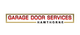 Logo for Garage Door Services Hawthorne with red text on an outlined rectangle.
