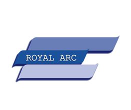 Blue and purple logo reading "Royal Arc" with stylized flowing ribbons.