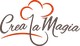 Logo con scritta "Crea la Magia" e cappello da chef stilizzato in arancione.
