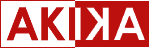 Rotes Logo mit dem Schriftzug "AKIKA" in Weiß auf rotem Hintergrund.