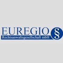 Logo der "EUREGIO Rechtsanwaltsgesellschaft mbH" mit Paragraphenzeichen auf grauem Hintergrund.