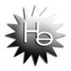 Logo mit stilisiertem Stern und Buchstaben "He" in der Mitte.