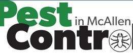 Pest Control logo with text "Pest Control in McAllen" and insect icon.