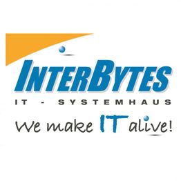 Logo von InterBytes IT-Systemhaus mit dem Slogan: "we make IT alive!".