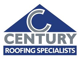 Century Roofing Specialists logo with a blue triangle and large "C."