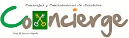 Logo de Concierge con llaves cruzadas y texto "Conserjes y Controladores de Servicios".