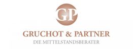Logo von Gruchot & Partner, die Mittelstandsberater, mit den Initialen GP in einem Kreis.
