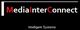 Logo mit weißer Schrift "MediaInterConnect" auf schwarzem Hintergrund, Untertitel: "Intelligent Systems".