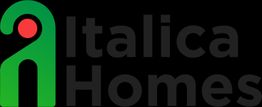 Logo von Italica Homes mit grünem Symbol und rotem Kreis links neben dem Firmennamen.