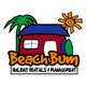 Beach Bum logo with house, palm tree, and sun. Text: "Holiday Rentals & Management".